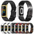 For Fitbit Charge5 Mijobs TPU + Leather Watch Band(Brown+Gold)