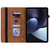 For OPPO Pad 11 Skin Feel Solid Color Zipper Leather Tablet Case(Brown)