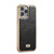 For iPhone 12 Pro Max Fierre Shann Snake Texture Electroplating PU Phone Case(Black)
