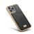 For iPhone 12 Pro Max Fierre Shann Snake Texture Electroplating PU Phone Case(Black)