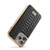 For iPhone 13 Fierre Shann Python Texture Electroplating PU Phone Case(Black)