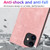 For iPhone 12 Wireless Charging Magsafe Leather Phone Case(Pink)