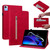 For Realme Pad X Skin Feel Solid Color Zipper Leather Tablet Case(Red)