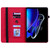 For Realme Pad X Skin Feel Solid Color Zipper Leather Tablet Case(Red)