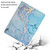 For 7 inch Tablet Marble Pattern Leather Tablet Case(Blue)