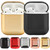 For AirPods 1/2 Electroplated PC Earphones Shockproof Protective Case(Gold)