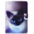 For Amazon Kindle Fire 7 2022 Electric Horizontal Flat Painted Leather Tablet Case(Blue Eyed Cat)