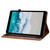 For Nokia T10 Skin Feel Solid Color Zipper Leather Tablet Case(Brown)