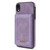 For iPhone XR N.BEKUS Vertical Flip Card Slot RFID Phone Case(Purple)