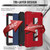 For Amazon Kindle Fire 7 2022 Contrast Color Kickstand Silicone Hard PC Tablet Case(Red Black)