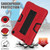 For Amazon Kindle Fire 7 2022 Contrast Color Kickstand Silicone Hard PC Tablet Case(Red Black)
