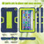 For Amazon Kindle Fire 7 2022 Contrast Color Kickstand Silicone Hard PC Tablet Case(Navy Green)