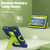 For Amazon Kindle Fire 7 2022 Contrast Color Kickstand Silicone Hard PC Tablet Case(Navy Green)