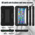 For Amazon Kindle Fire 7 2022 Contrast Color Kickstand Silicone Hard PC Tablet Case(Black)