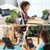 For Amazon Kindle Fire 7 2022 Contrast Color Kickstand Silicone Hard PC Tablet Case(Black)