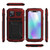 For iPhone 11 Shockproof Waterproof Dust-proof Metal + Silicone Protective Case with Holder(Red)
