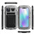 For iPhone 11 Pro Max Shockproof Waterproof Dust-proof Metal + Silicone Protective Case with Holder(Silver)