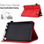 For Amazon Kindle Fire 7 2022 Embossed Smile Flip Tablet Leather Case(Red)