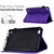 For Amazon Kindle Fire 7 2019/2017/2015 Embossed Smile Flip Tablet Leather Case(Purple)
