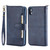 For iPhone XR Multifunctional Detachable Magnetic Horizontal Flip Leather Case with Card Slots & Holder & Wallet & Photo Frame(Blue)