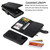 For iPhone 11 Pro Multifunctional Retro Detachable Magnetic Horizontal Flip Leather Case with Card Slots & Holder & Wallet & Photo Frame(Black)