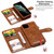 For iPhone 11 Pro Multifunctional Retro Detachable Magnetic Horizontal Flip Leather Case with Card Slots & Holder & Wallet & Photo Frame(Brown)