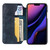 For iPhone 11 Denior Oil Wax Top Layer Cowhide Simple Flip Leather Case(Dark Blue)