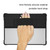 For Microsoft Surface Pro 8 Striped Hollow Tablet Case with Holder Cover and Shoulder Strap(Black)