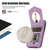 For iPhone 11 Pro Max Rhombic Texture RFID Phone Case with Lanyard & Mirror(Purple)