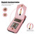 For iPhone 12 / 12 Pro Rhombic Texture RFID Phone Case with Lanyard & Mirror(Rose Gold)