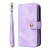 For iPhone XR Multifunctional Card Slot Zipper Wallet Leather Phone Case(Purple)