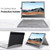 For MicroSoft Surface Book 3 / 2 / 1 15 inch Leather Laptop Case(Black Grey)