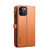 For iPhone 12 Pro Max ESEBLE Star Series Lanyard Zipper Wallet RFID Leather Case(Brown)