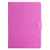 For Amazon Kindle Fire HD 10 2019/2017/2015 Solid Color Crocodile Texture Leather Smart Tablet Case(Rose Red)