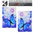 For Amazon Kindle Fire HD 10 2021 Electric Pressed TPU Smart Leather Tablet Case(Blue Butterfly)