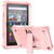 Silicone + PC Holder Shockproof Tablet Case For Amazon Kindle Fire HD 8 2022 / 2020 / HD 8 Plus 2020(Rose Gold)