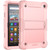 Silicone + PC Holder Shockproof Tablet Case For Amazon Kindle Fire HD 8 2022 / 2020 / HD 8 Plus 2020(Rose Gold)