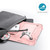 Silicone + PC Holder Shockproof Tablet Case For Amazon Kindle Fire HD 8 2022 / 2020 / HD 8 Plus 2020(Rose Gold)
