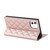 For iPhone 11 Grid Texture Lanyard Zipper Leather Phone Case(Rose Gold)
