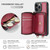 For iPhone 11 Pro Max JEEHOOD C22 Series Zipper Wallet Leather Phone Case with Dual Lanyard(Red)
