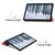 For Nokia T21 Custer Pure Color 3-Fold Holder Leather Smart Tablet Case(Red)