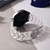 For Google Pixel Watch Three-beads Resin Watch Band(Pink Flower)