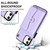 For iPhone 11 RFID Card Slot Phone Case with Long Lanyard(Purple)