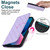 For iPhone 13 mini Rhombic MagSafe RFID Anti-Theft Wallet Leather Phone Case(Purple)