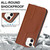 For iPhone 12 mini Rhombic MagSafe RFID Anti-Theft Wallet Leather Phone Case(Brown)