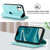 For iPhone 12 mini Rhombic MagSafe RFID Anti-Theft Wallet Leather Phone Case(Sky Blue)