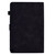 For Amazon Kindle Fire HD10 2021 Peony Butterfly Embossed Leather Smart Tablet Case(Black)
