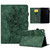 For Amazon Kindle Fire HD8 2018/2017/2016 Peony Butterfly Embossed Leather Smart Tablet Case(Green)