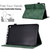 For Amazon Kindle Fire HD8 2018/2017/2016 Peony Butterfly Embossed Leather Smart Tablet Case(Green)
