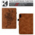 For Lenovo Tab P11 Peony Butterfly Embossed Leather Smart Tablet Case(Brown)